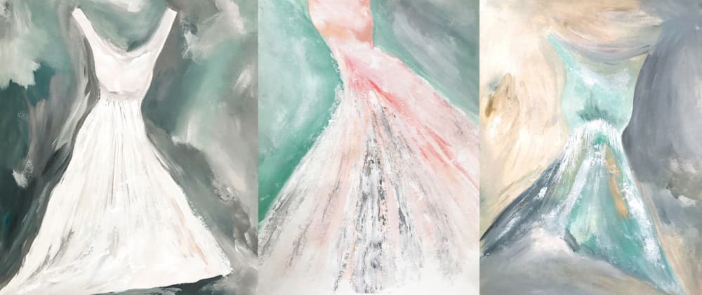 Graceful Gowns Abstract by Breanna Megan Studio — canvas wall art