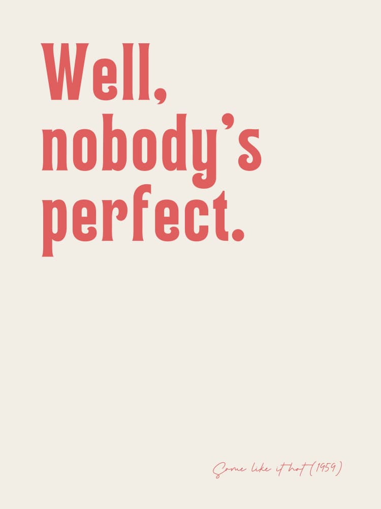 Well Nobody's Perfect by Ohkimiko — canvas wall art