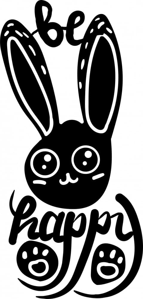 Be Happy Bunny by Marika Barsrsind β canvas wall art