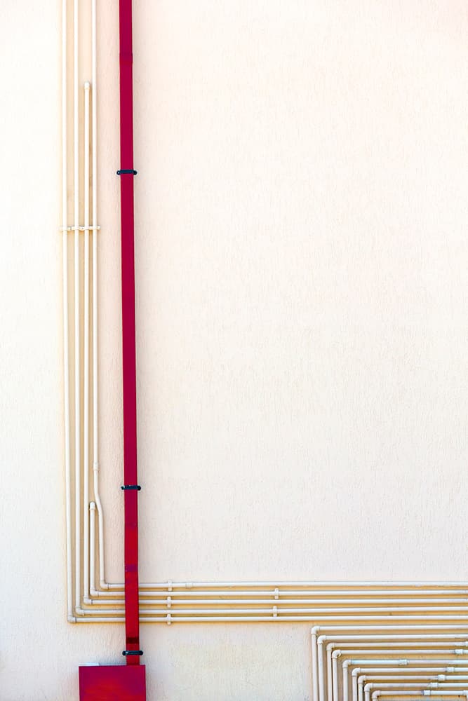 Red Pipe Geometry by Massimo Della Latta — canvas wall art