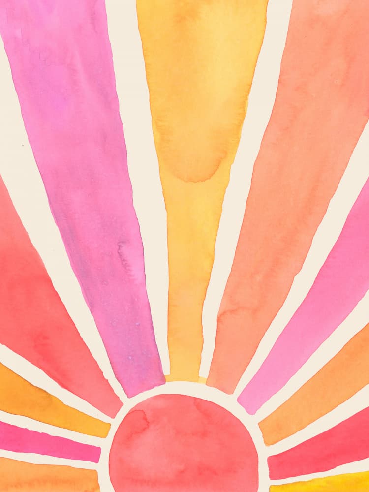 Vibrant Sun Rays by Ninola Design — canvas wall art