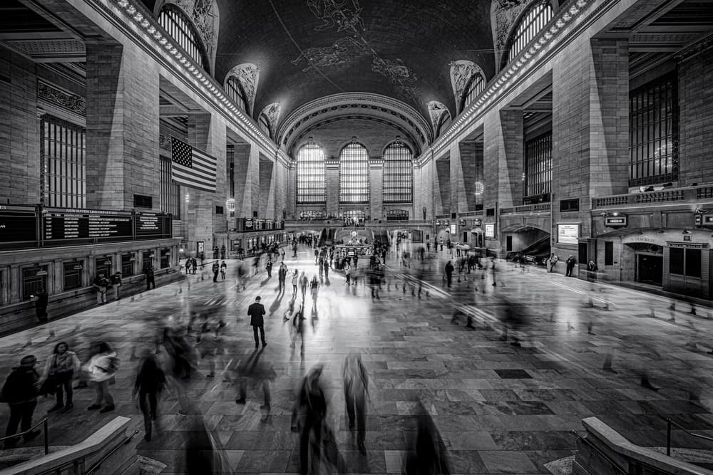 Grand Hall Motion Blur by Marco Tagliarino — canvas wall art