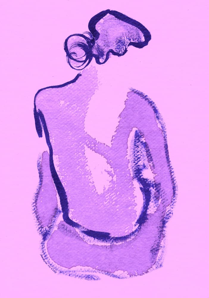 Serene Woman's Back by Santhosh ch — canvas wall art