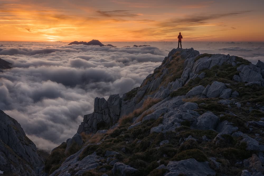 Summit Above the Clouds by Cesar Alvarez Osorio — canvas wall art