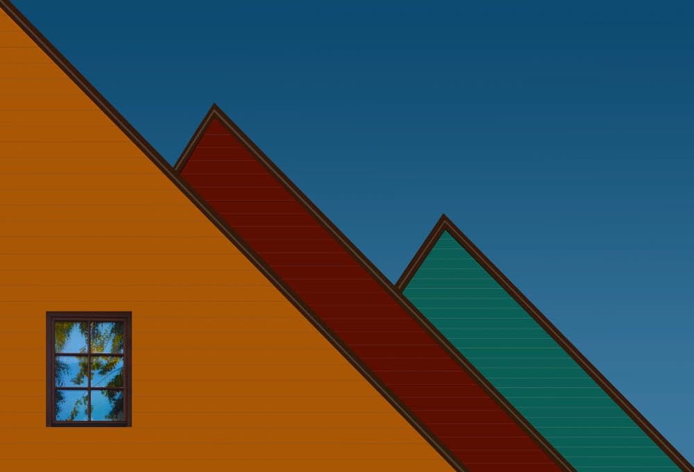 Geometric House Reflections by Arnon Orbach — canvas wall art