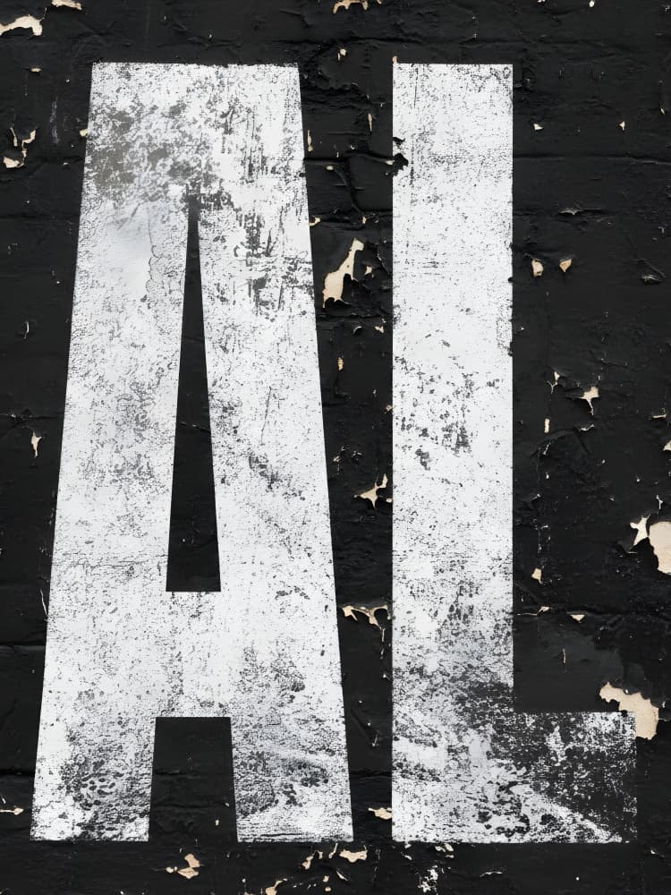 Distressed Urban Letters by HUGO — canvas wall art