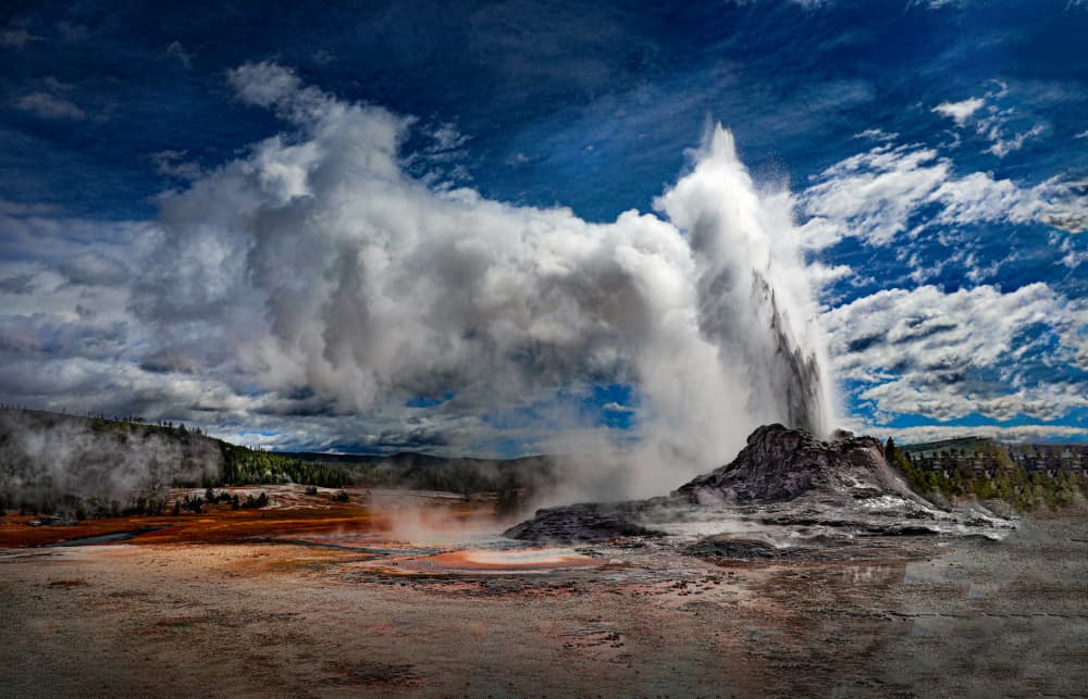 Powerful Geyser Erupting by Kenneth-Wei Zeng — canvas wall art