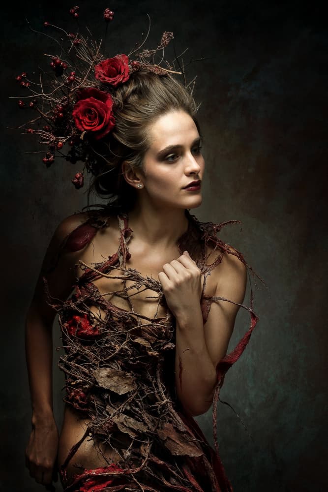 Moody Rose Woman by Siegart — canvas wall art