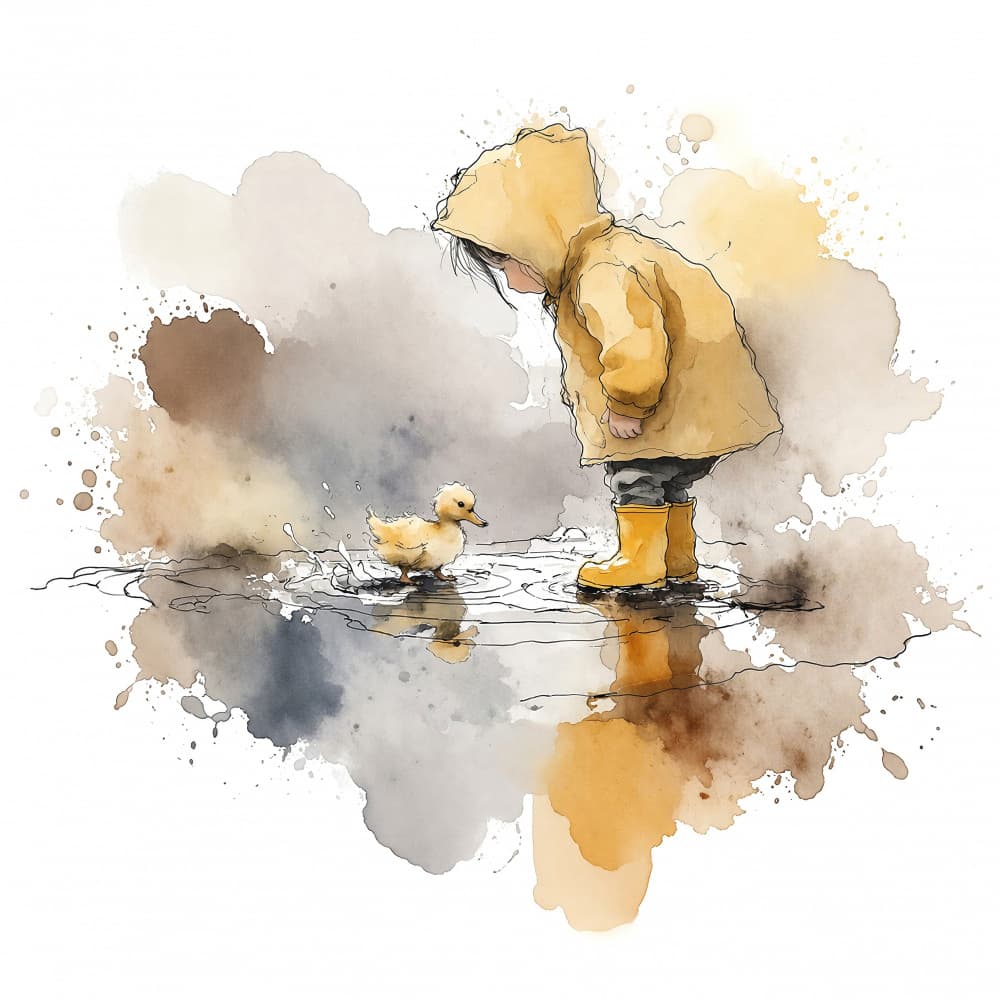Curious Child Duckling by Natalie Bruns — canvas wall art