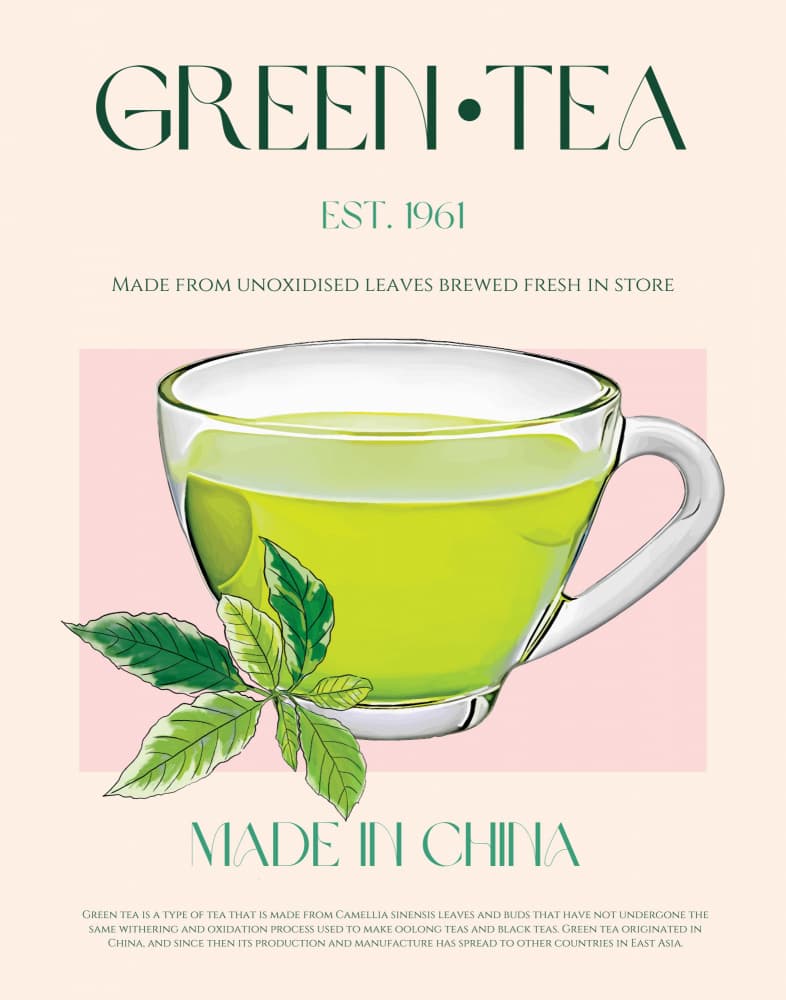Fresh Brewed Green Tea by Nazma Khokhar — canvas wall art