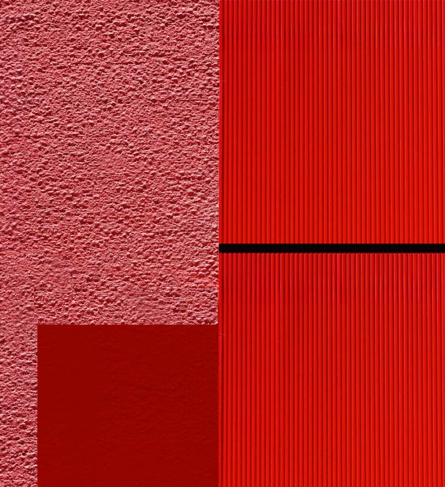 Red Geometric Textures by Arnon Orbach — canvas wall art