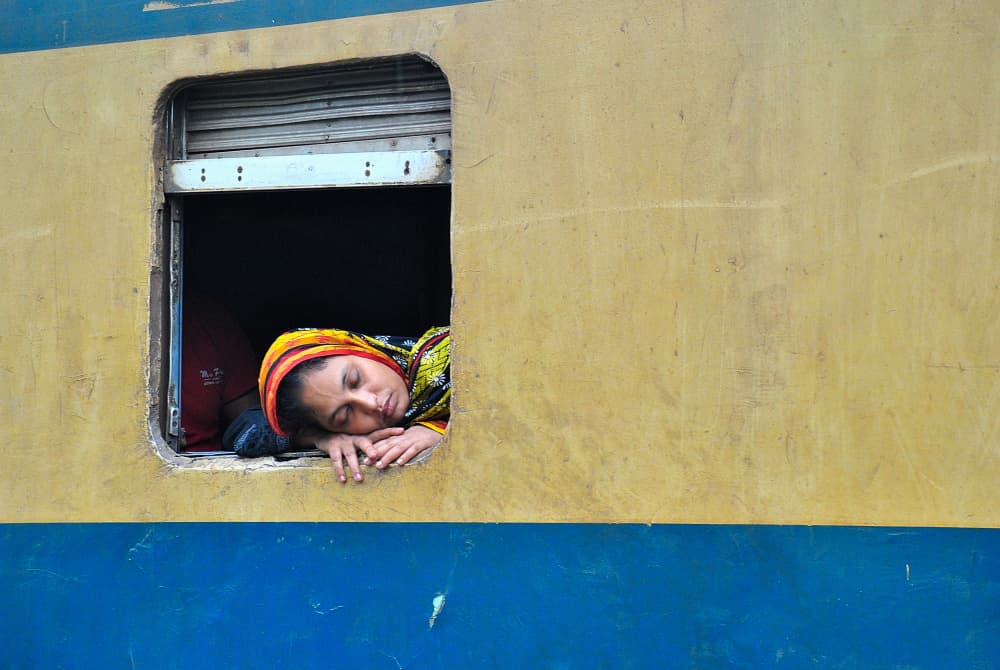 Train Window Slumber by MD MAHABUB HOSSAIN KHAN — canvas wall art