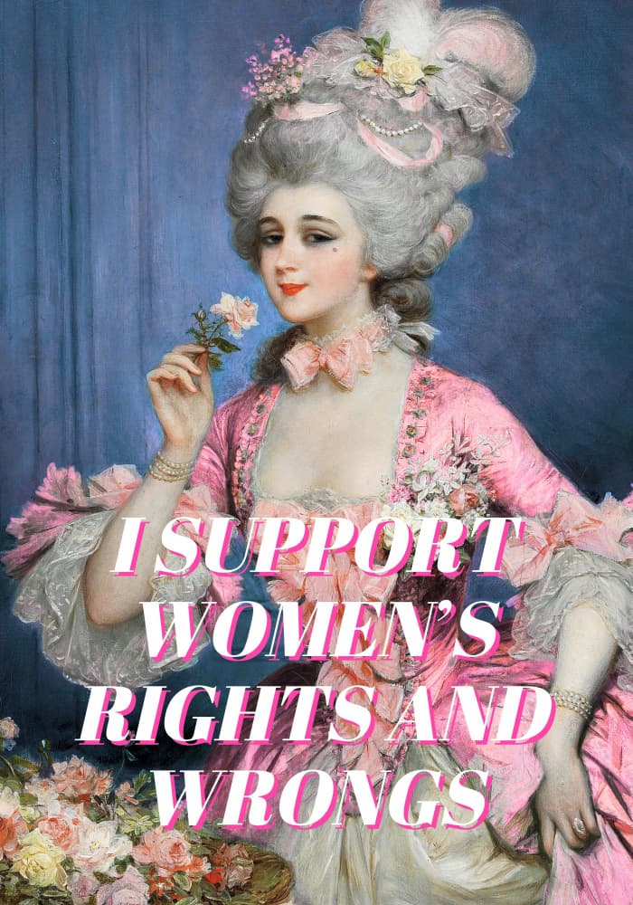 Rococo Woman Statement by Athene Fritsch — canvas wall art