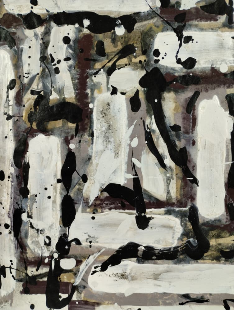 Dynamic Abstract Splatter by Michael Cross — canvas wall art