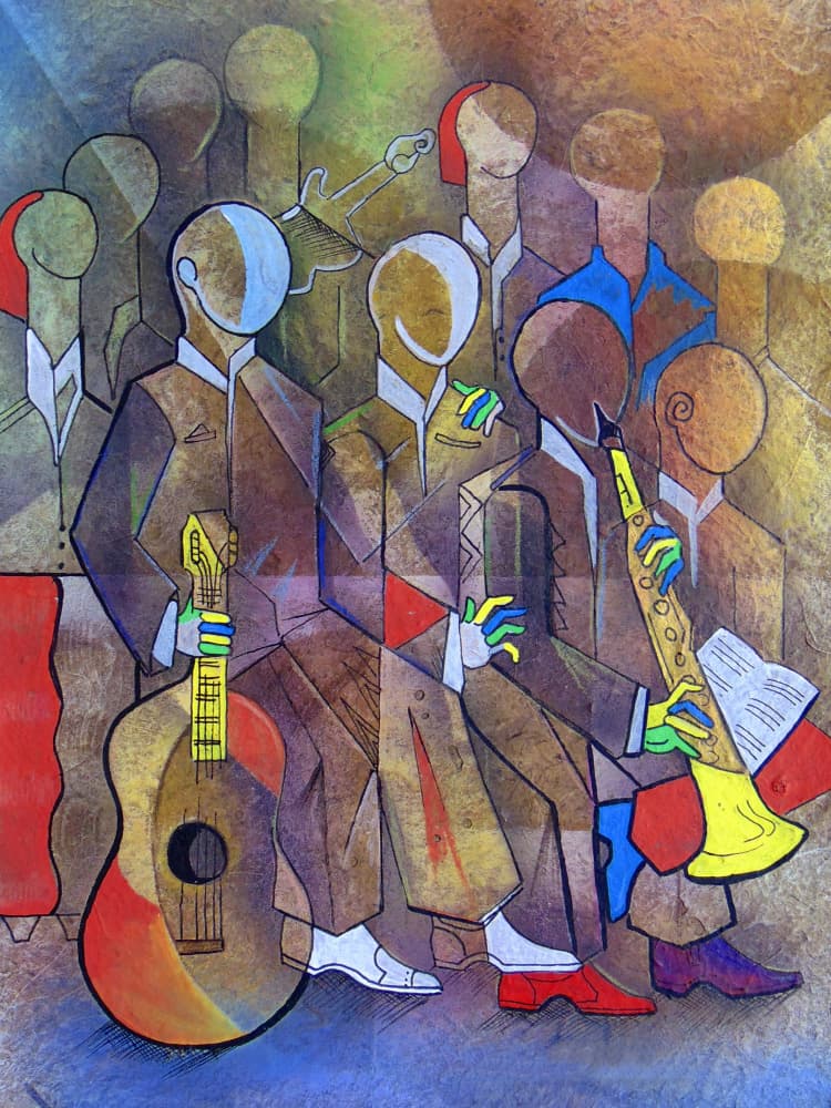 Vibrant Jazz Harmony by Ricardo Maya — canvas wall art