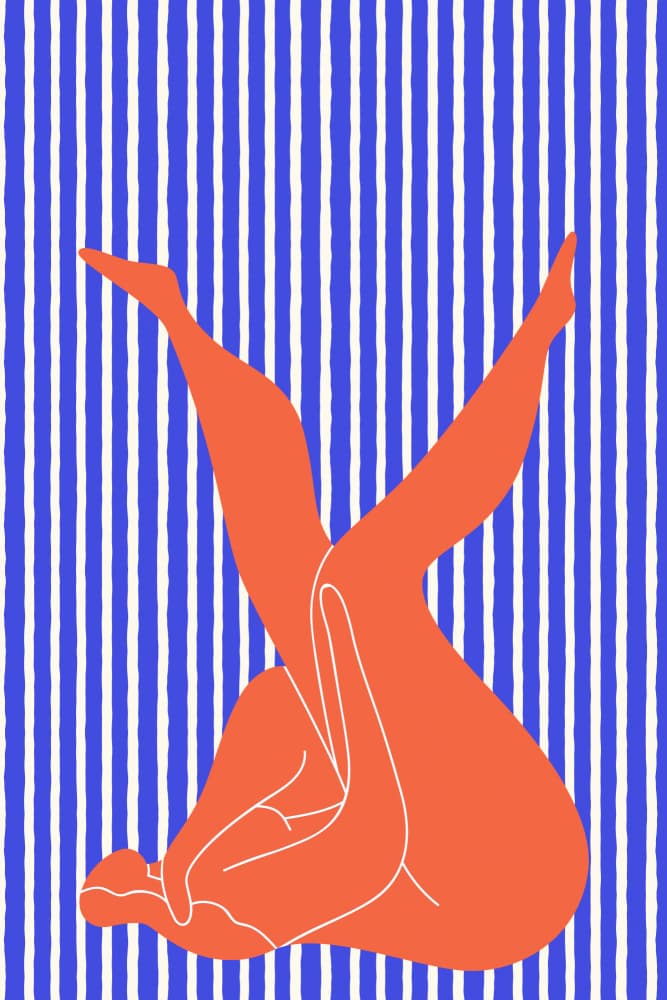 Peaceful Striped Body by Treechild — canvas wall art