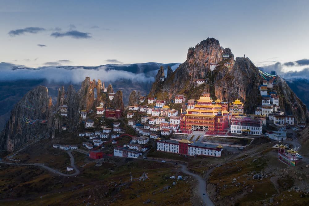 Ancient Tibetan Monastery by Simoon — canvas wall art