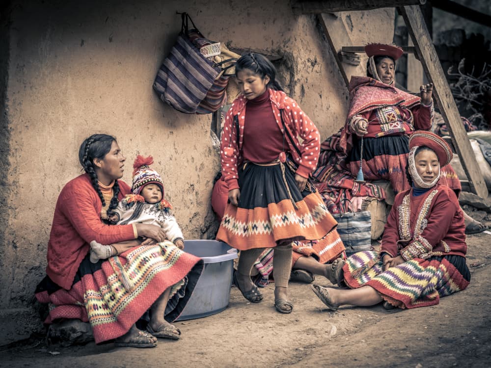 Traditional Andean Women by Eyal Alcalay — canvas wall art