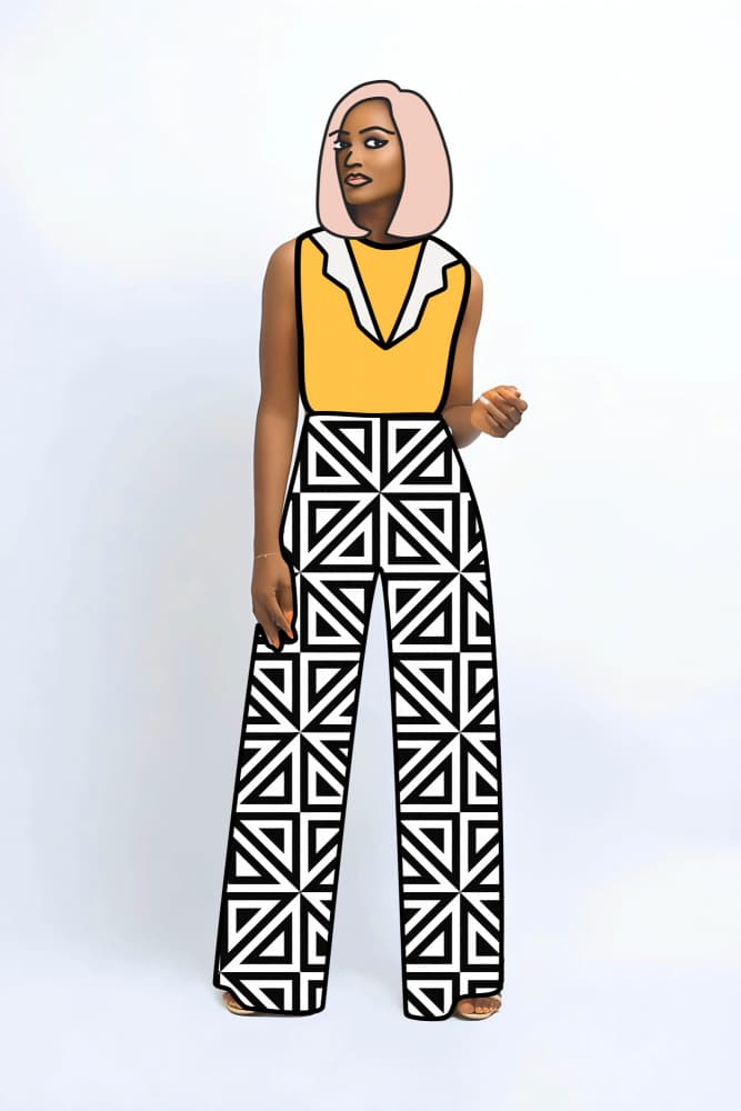 Bold Geometric Fashion by amini54 — canvas wall art