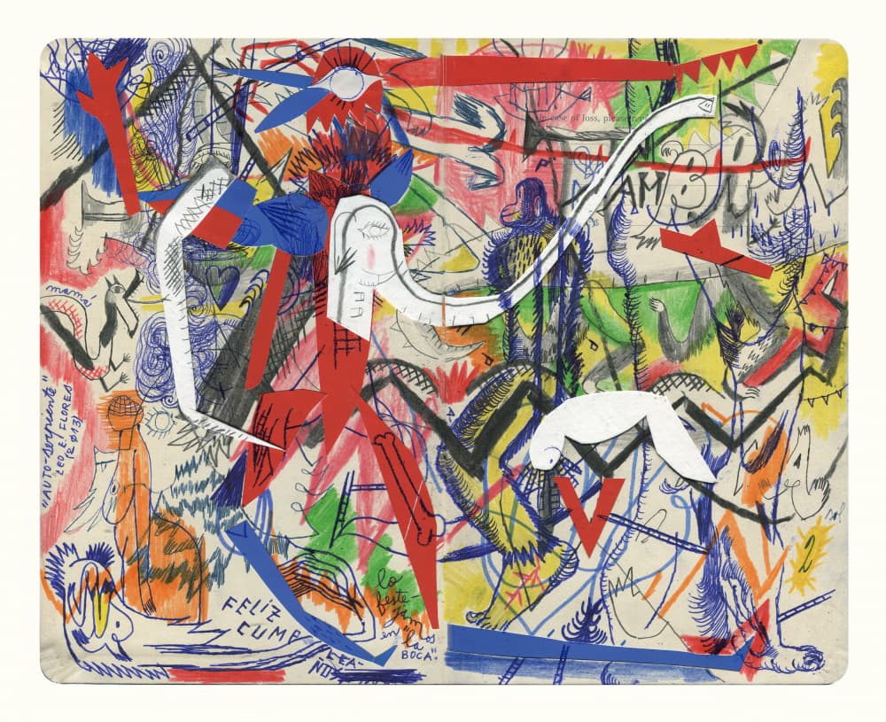 Vibrant Abstract Figures by Leonardo Flores — canvas wall art
