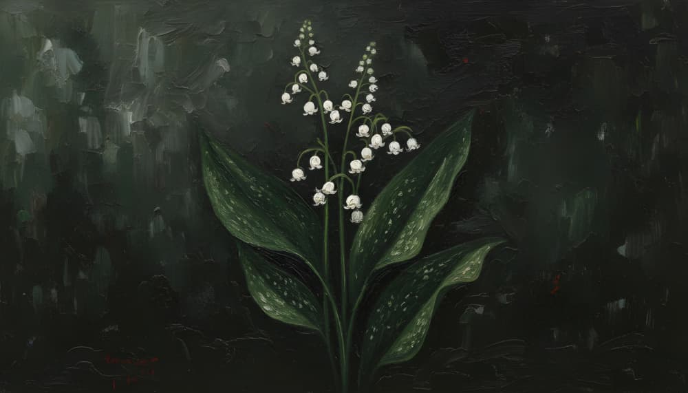 Dark Lily of the Valley by HUGO — canvas wall art