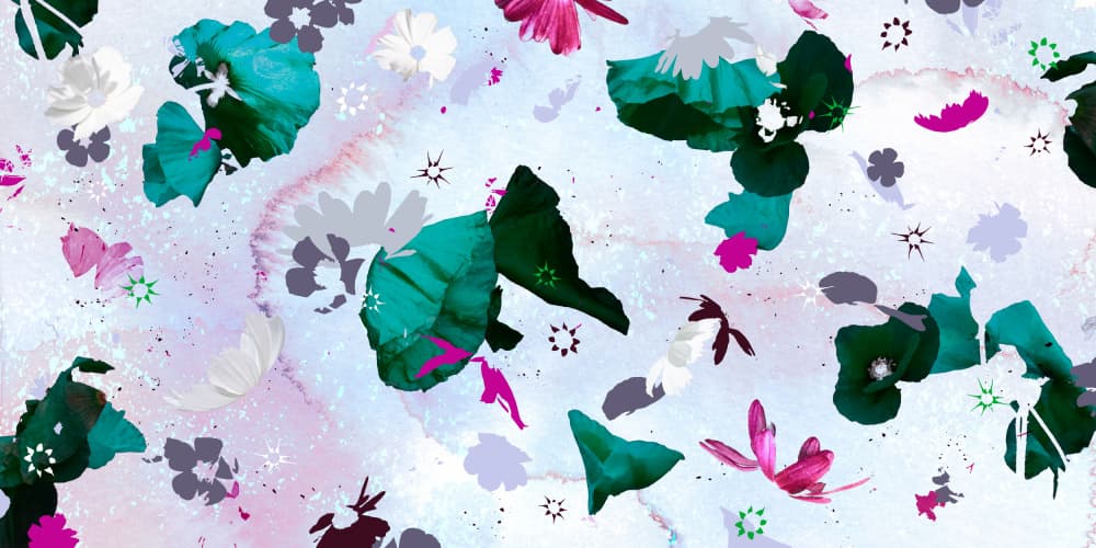 Vibrant Floral Scatter by Miriam Stayte — canvas wall art