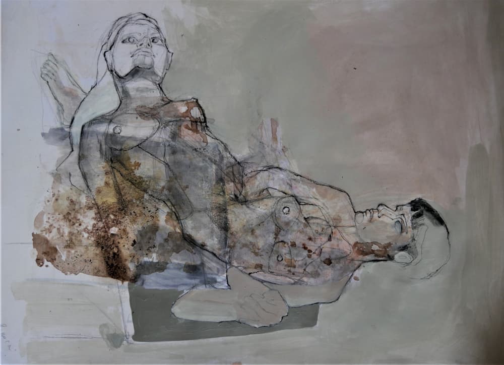 Reclining Figures by Doris Schmitz — canvas wall art
