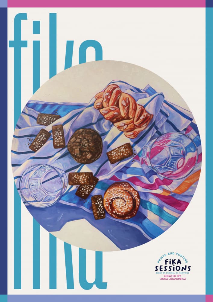 Cozy Fika Treats by Anna Zdanowicz — canvas wall art