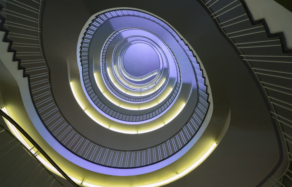 Ascending Architectural Spiral by Christian Kurz — canvas wall art