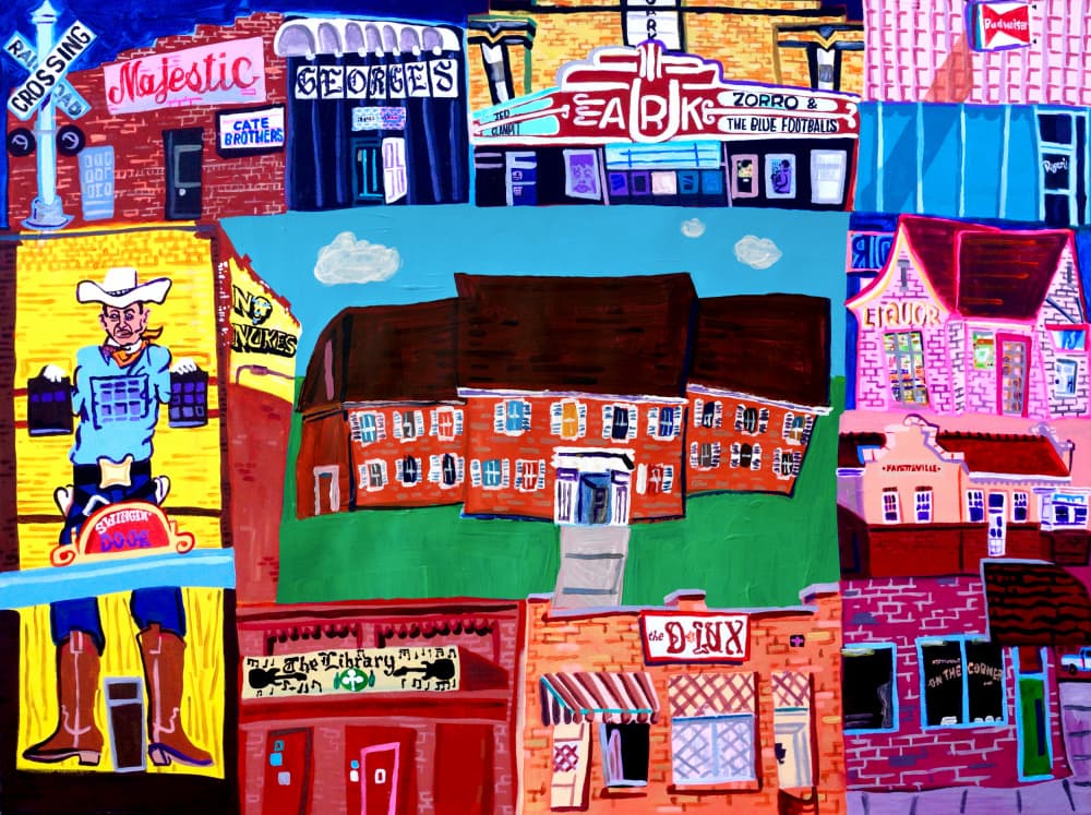 Whimsical Main Street by Steve Spencer — canvas wall art