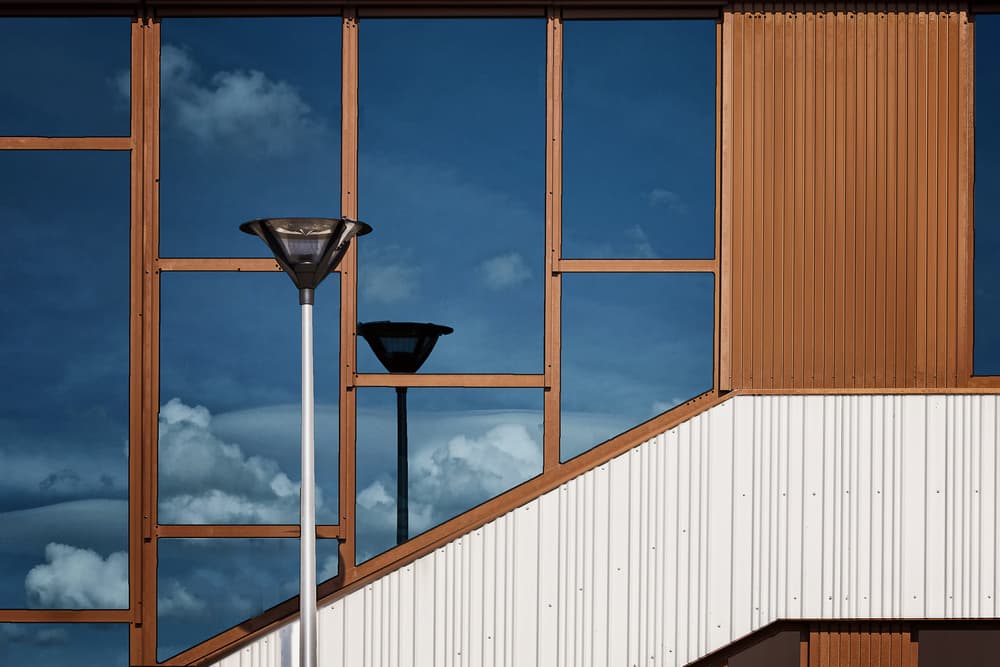 Urban Blue Reflection by Henk van Maastricht — canvas wall art
