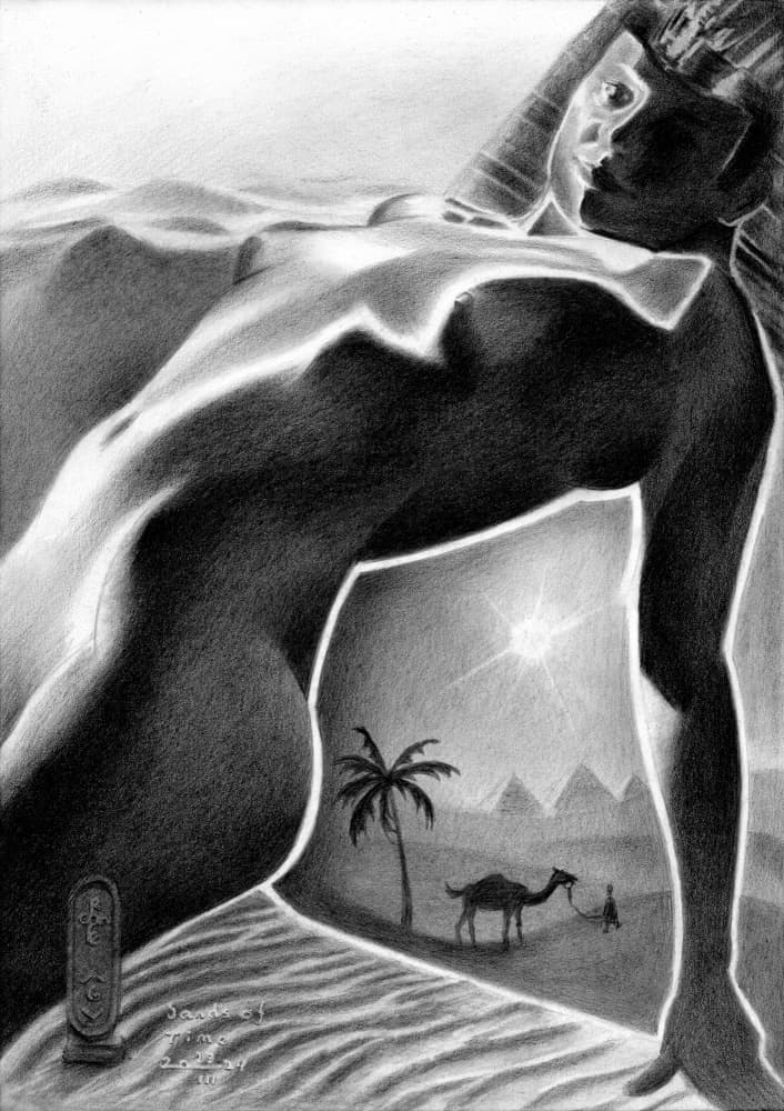 Egyptian Desert Goddess by Corné Akkers — canvas wall art