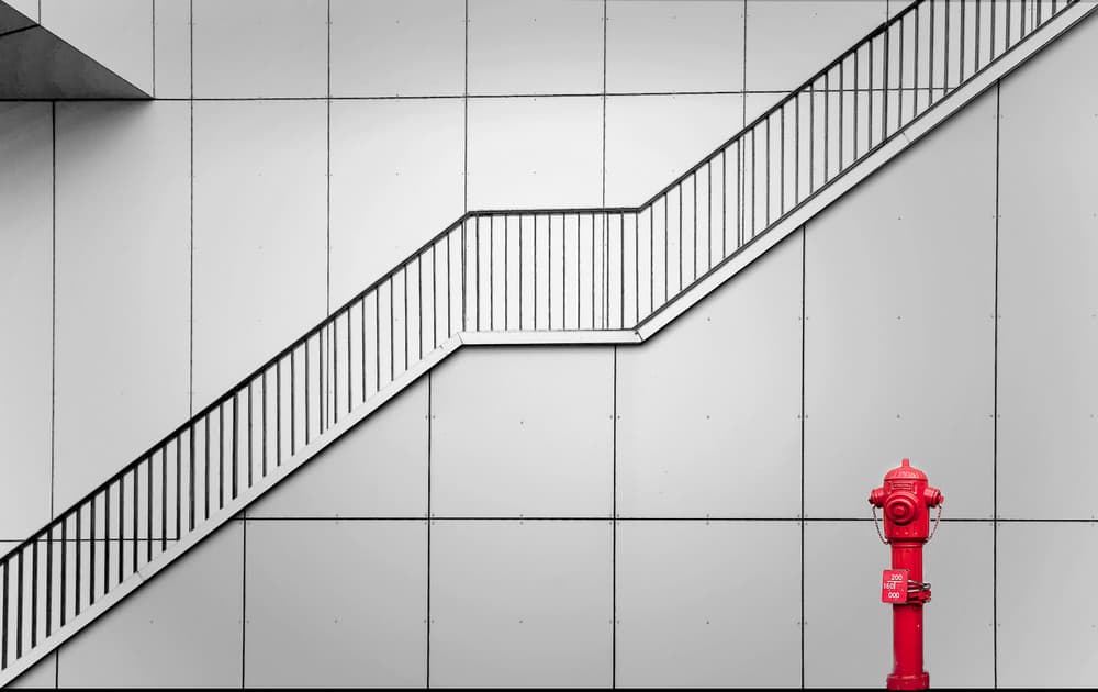 Fire escape and tap. by Henk van Maastricht — canvas wall art
