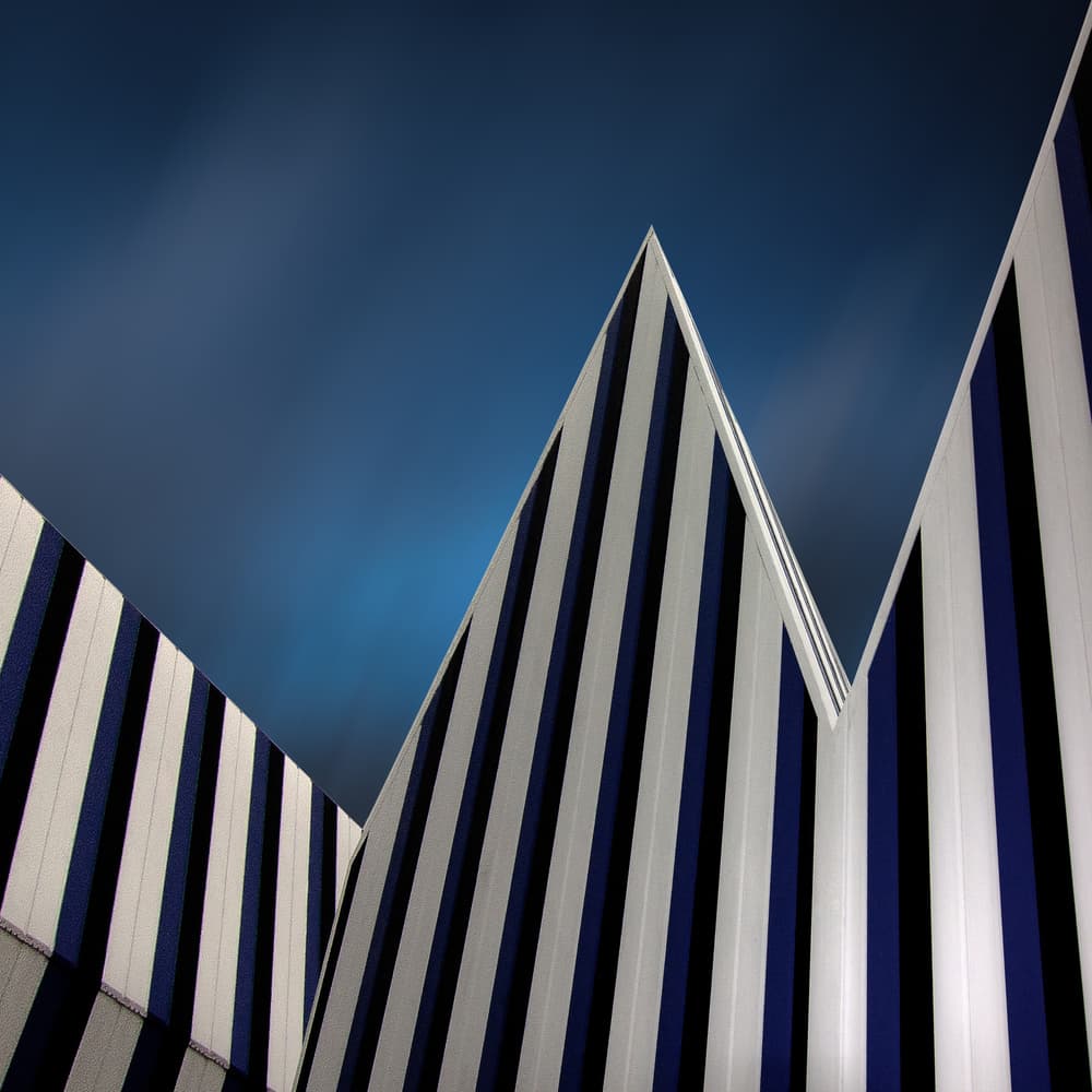 Modern Striped Architecture by Gilbert Claes — canvas wall art