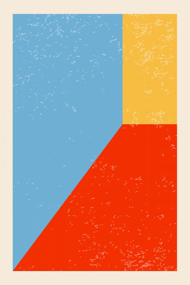Geometric Color Blocks by jay stanley — canvas wall art