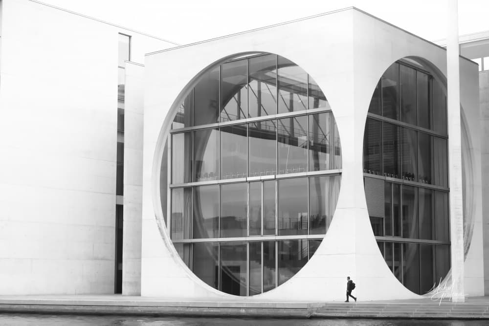Urban Circles Reflection by Michel Groleau — canvas wall art
