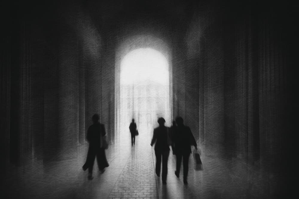 Figures Into Light by Roswitha Schleicher-Schwarz — canvas wall art
