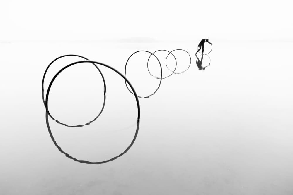 Water Circles Dance by Leszek Paradowski — canvas wall art