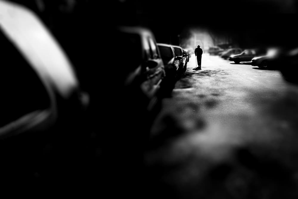 Solitary Night Walk by Marius Cinteza — canvas wall art