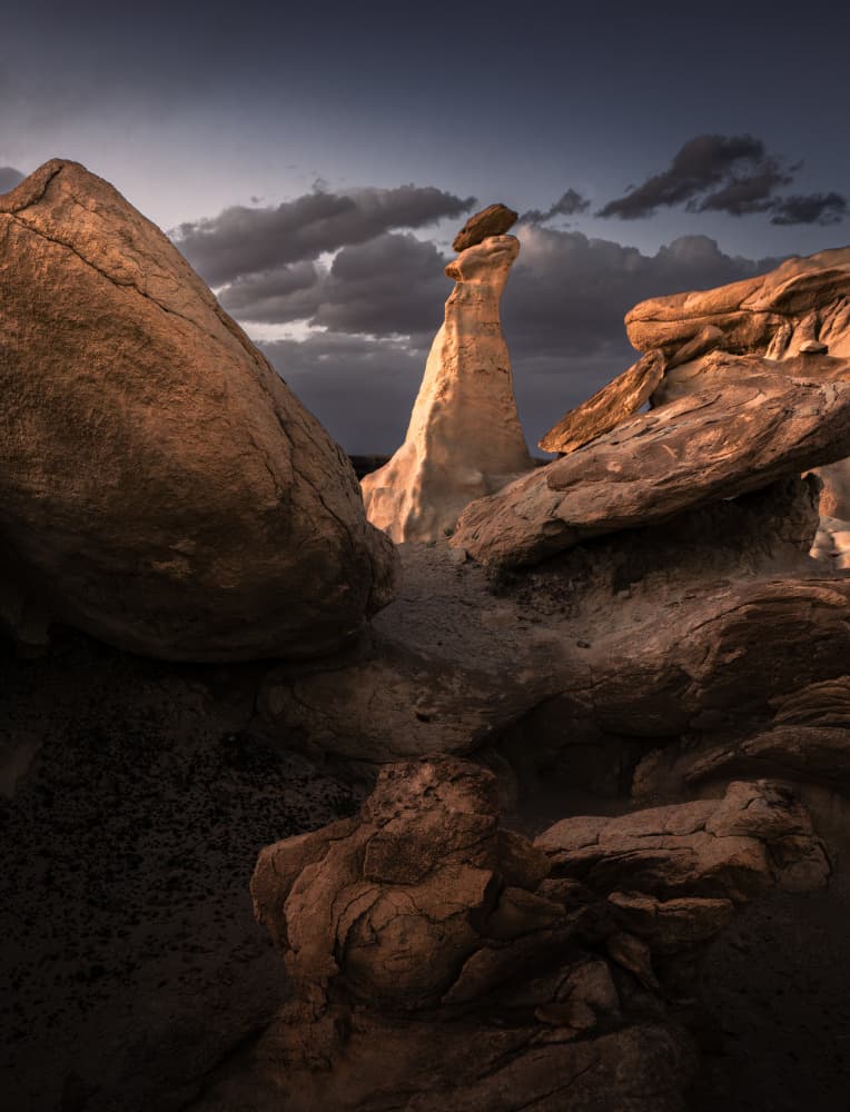 Dramatic Desert Hoodoo by Bing Li — canvas wall art