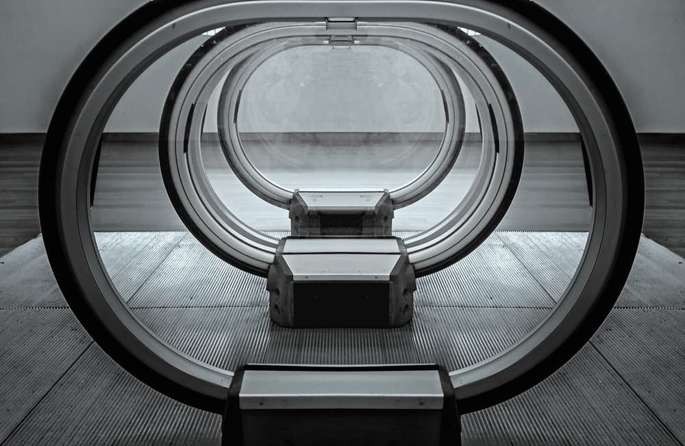 Abstract Escalator Flow by Henk van Maastricht — canvas wall art