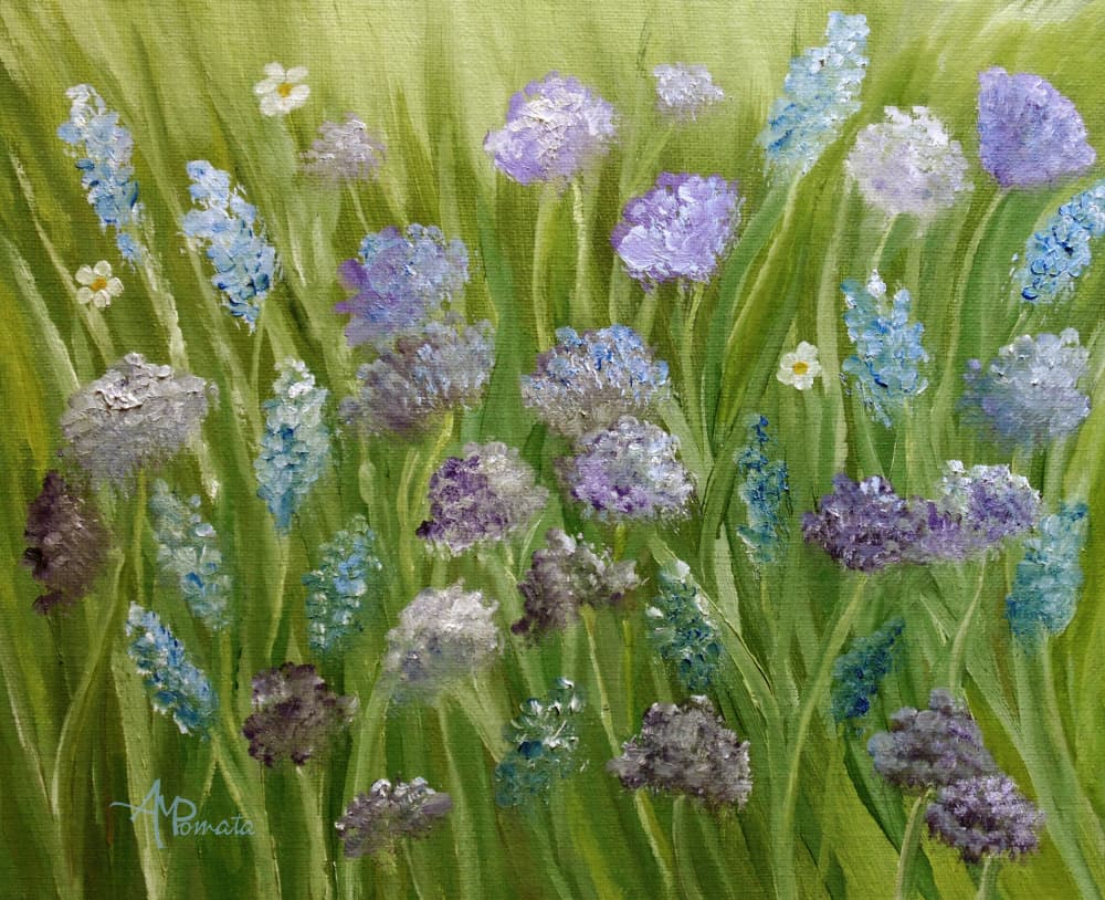 Wildflower Meadow Blooms by Angeles M. Pomata — canvas wall art
