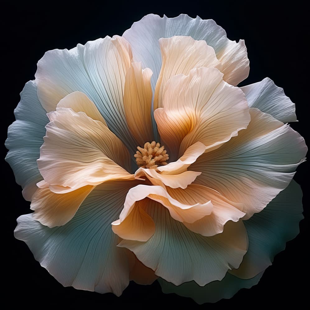 Delicate Pastel Flower by Bilge Paksoylu — canvas wall art
