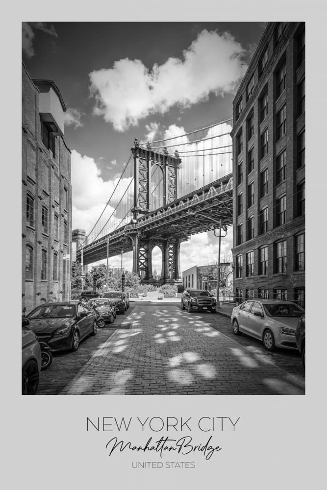Manhattan Bridge Dumbo View by Melanie Viola — canvas wall art