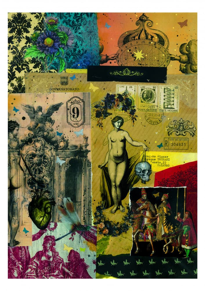 Romantic Baroque Collage by Pascal Bouchet-Spiegel — canvas wall art