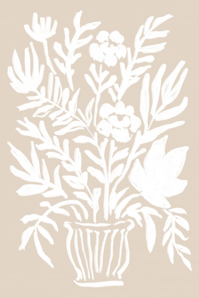 Minimalist Floral Bouquet by Melloi Art Prints — canvas wall art