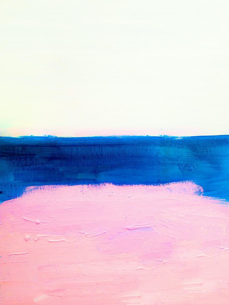 Soft Blue Pink Horizon by Ejaaz Haniff — canvas wall art