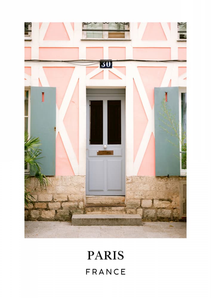 Paris France Travel poster by Raisa Zwart — canvas wall art