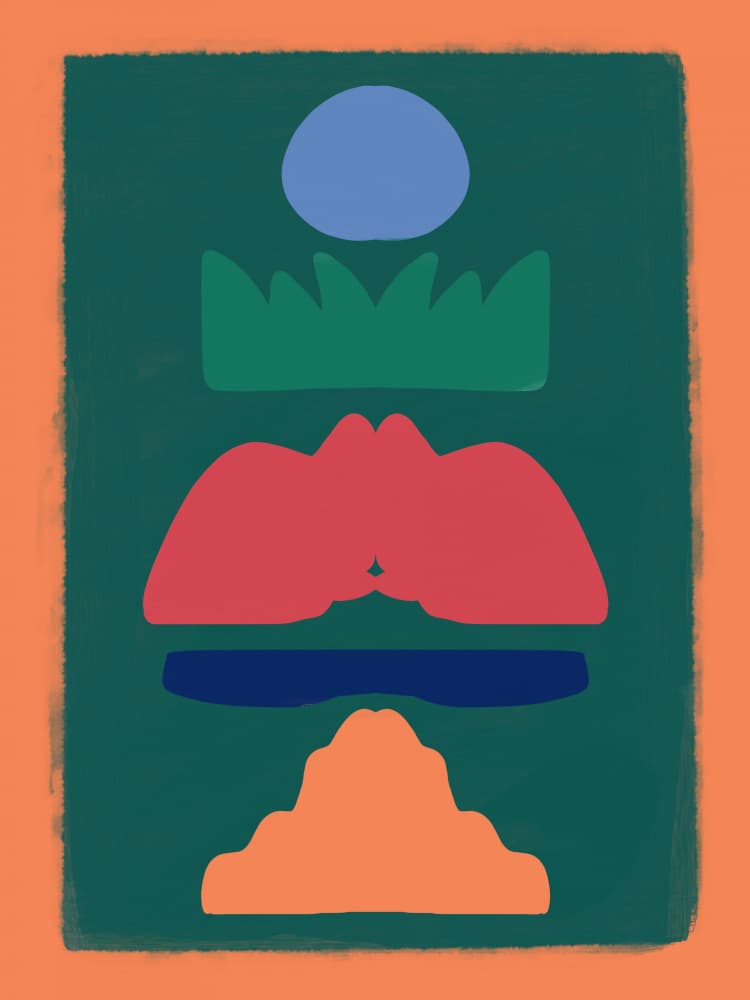 Abstract Mountain Landscape by Little Dean — canvas wall art
