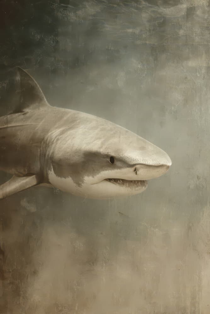 Great White Ocean Predator by Rafal Kulik — canvas wall art